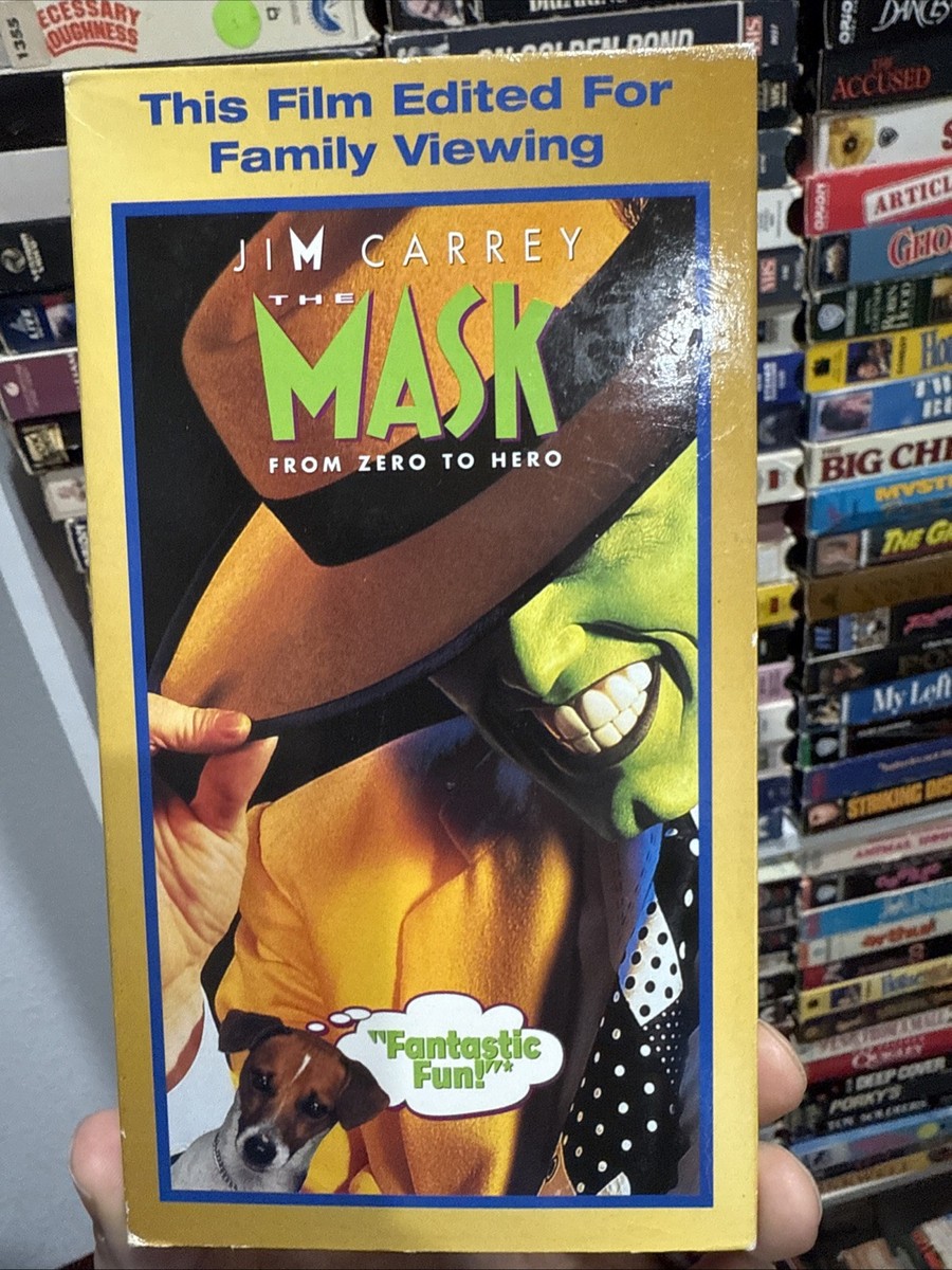The Mask 1994 VHS Rare Edited For Family Viewing W/Insert NON