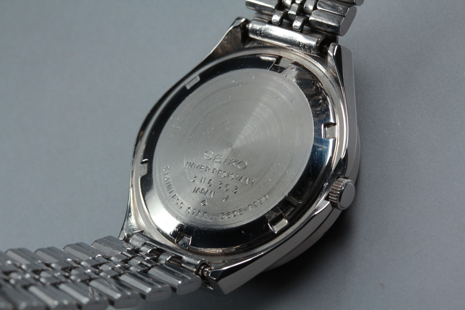 Vintage 1973 Near MINT Seiko Lord Matic LM 5606-7290 Blue Kanji AT Men's Watch image 6