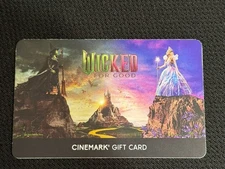 2025 Cinemark Wicked For Good Movie Gift Card Glinda & Elphaba NEW & UNLOADED
