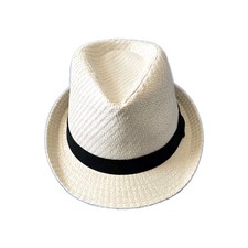 Levi's Fedora Straw Paper Hat Size L/XL - Beige and Black Band-Box Shipping New