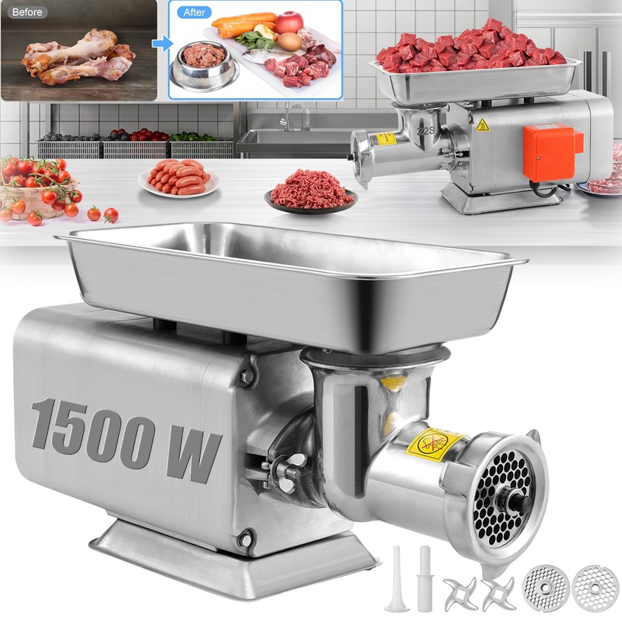 Profi 1500W - 300kg/h Fleischwolf Gastronomie Edelstahl Gastro Zerkleinerer