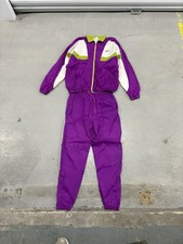 Nike Women's Small Silver Tag Nylon Tracksuit Set 90s Vintage, Purple, Size L