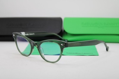 NEW FABULOUS FANNY'S JEAN GREEN CLEAR SILVER AUTHENTIC EYEGLASSES 47-21