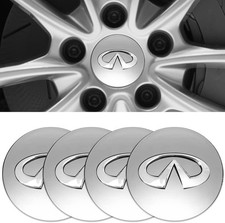 4pcs Wheel Center Caps Sticker, Silver Wheel Center Hub Covers F, 65mm/2.5