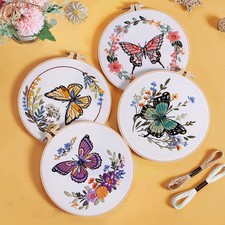 Blumenkranz Bastelset Stoff Stickmuster DIY Handwerksgeschenk Weihnachten