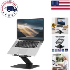 Ventilated Laptop Stand - Adjustable Foldable Riser for Comfortable Workspaces