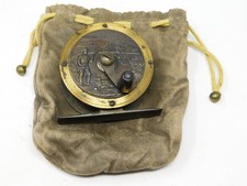 Vintage Brass Unmarked Fishing Scene
