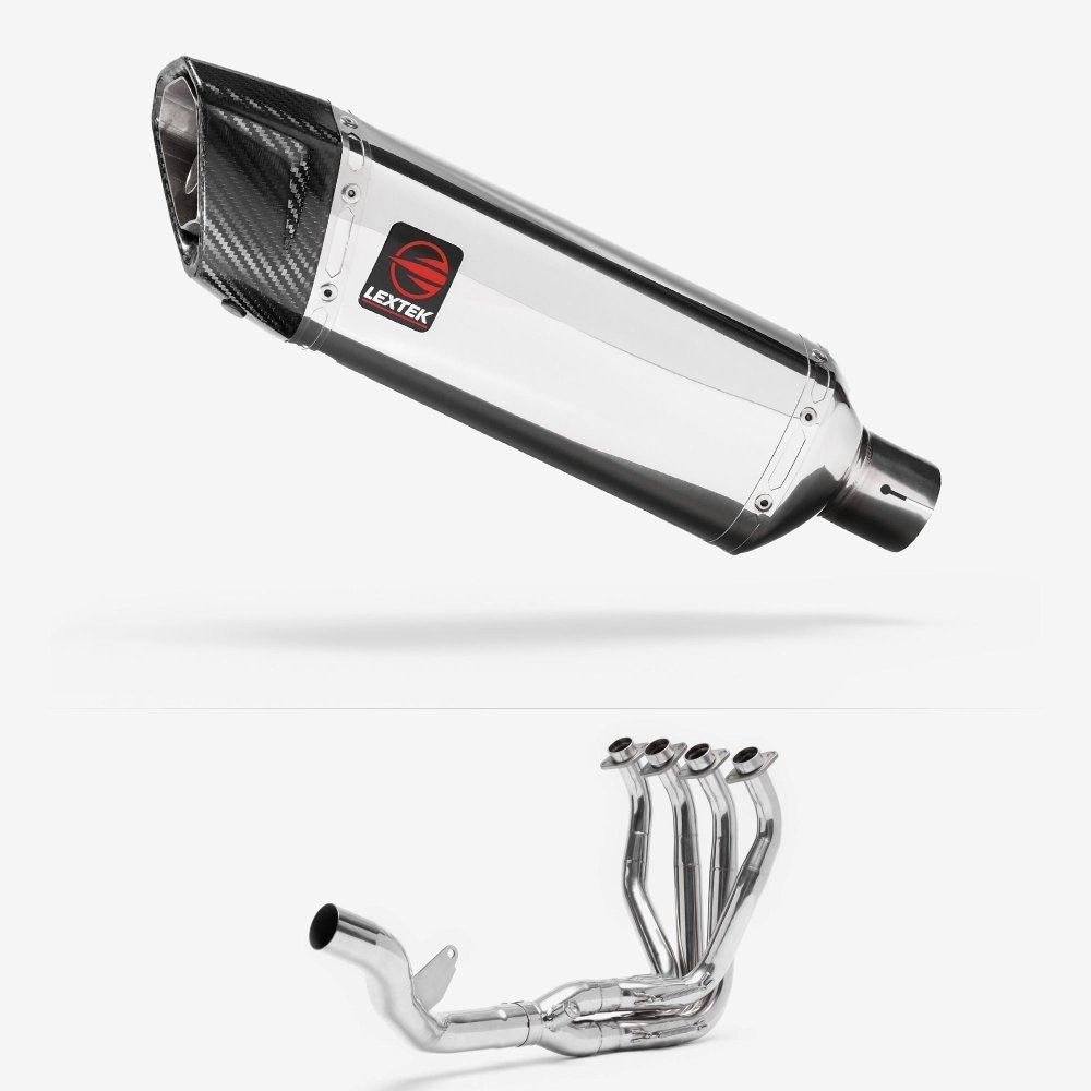 Lextek SP4 Polished Stainless Steel Exhaust System for Kawasaki Z1000SX (10-19)