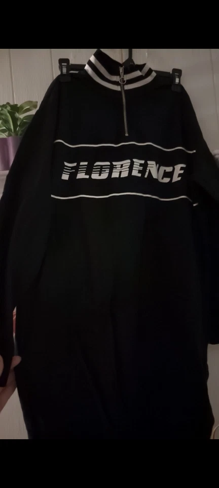 Long Sleeve Black Stylish Collared Sweater Dress Zip Up - Image 2 of 2