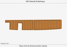 1987 Wellcraft 32 Martinique Seadek Swim Platform Pad Boat EVA Foam Flooring Mat