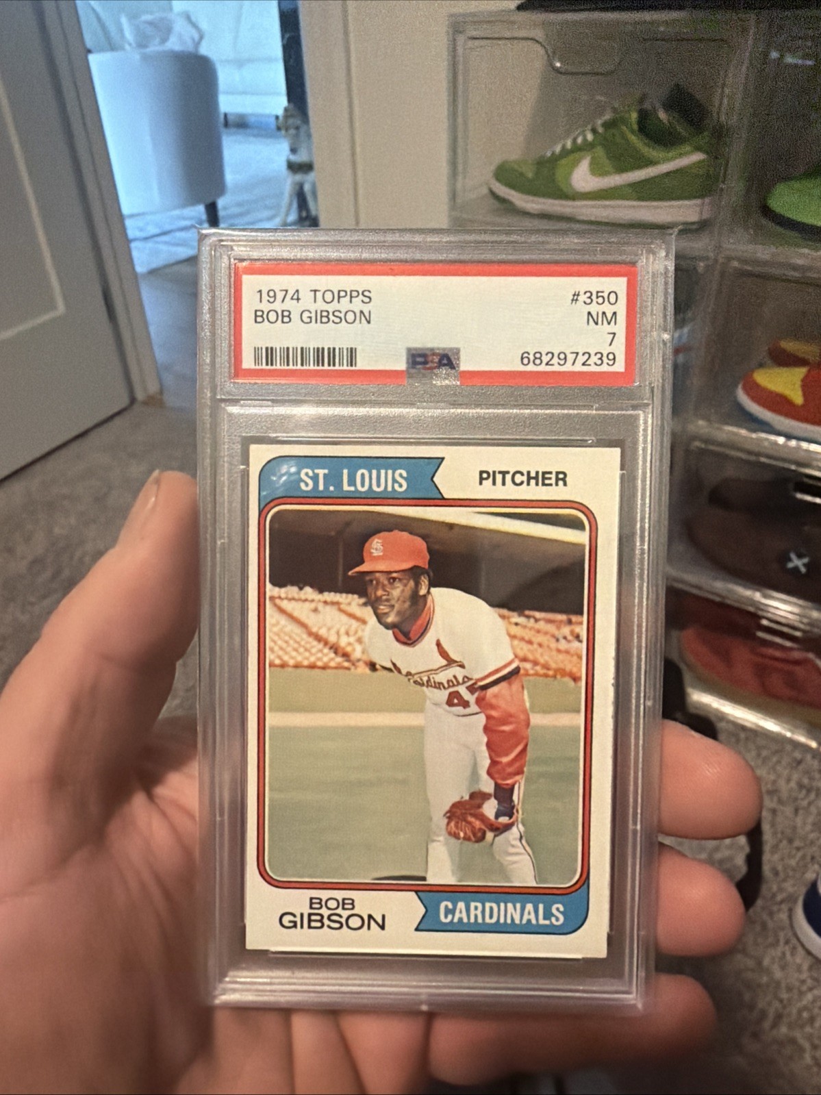 1974 Topps - Bob Gibson #350 PSA 7 NM Hall of Fame Cardinals HOF Legend Nice