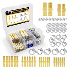 30PCS Brass Hose Barb Fittings Splicer Mender 3/16  1/4  5/16  