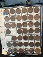 1911-1964 AUSTRALIAN PENNY SET OF COINS -    1925/1930/1946 missing