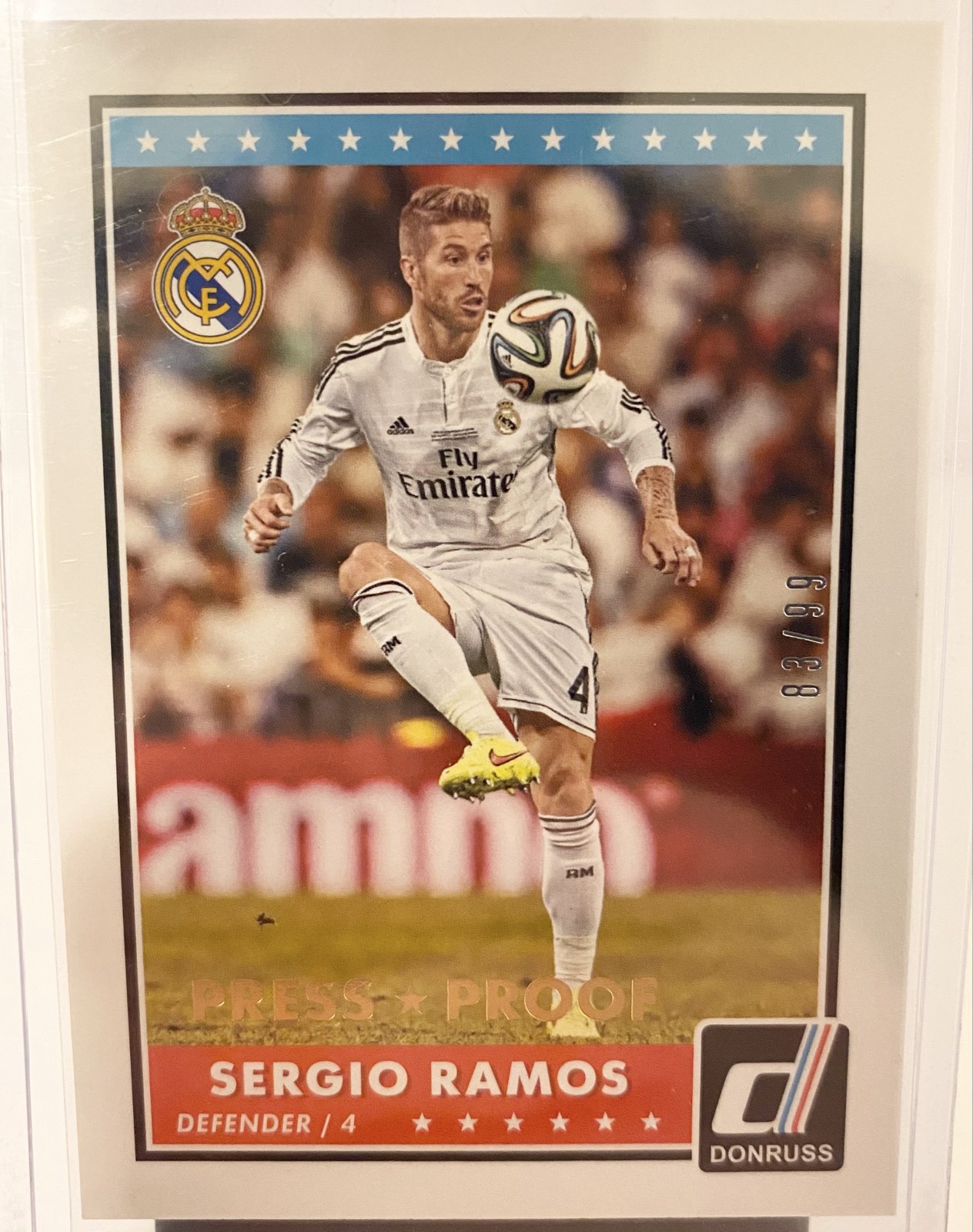 Sergio Ramos #5 Soccer Cards 2015 Panini Donruss trading card — raw and PSA graded price guide