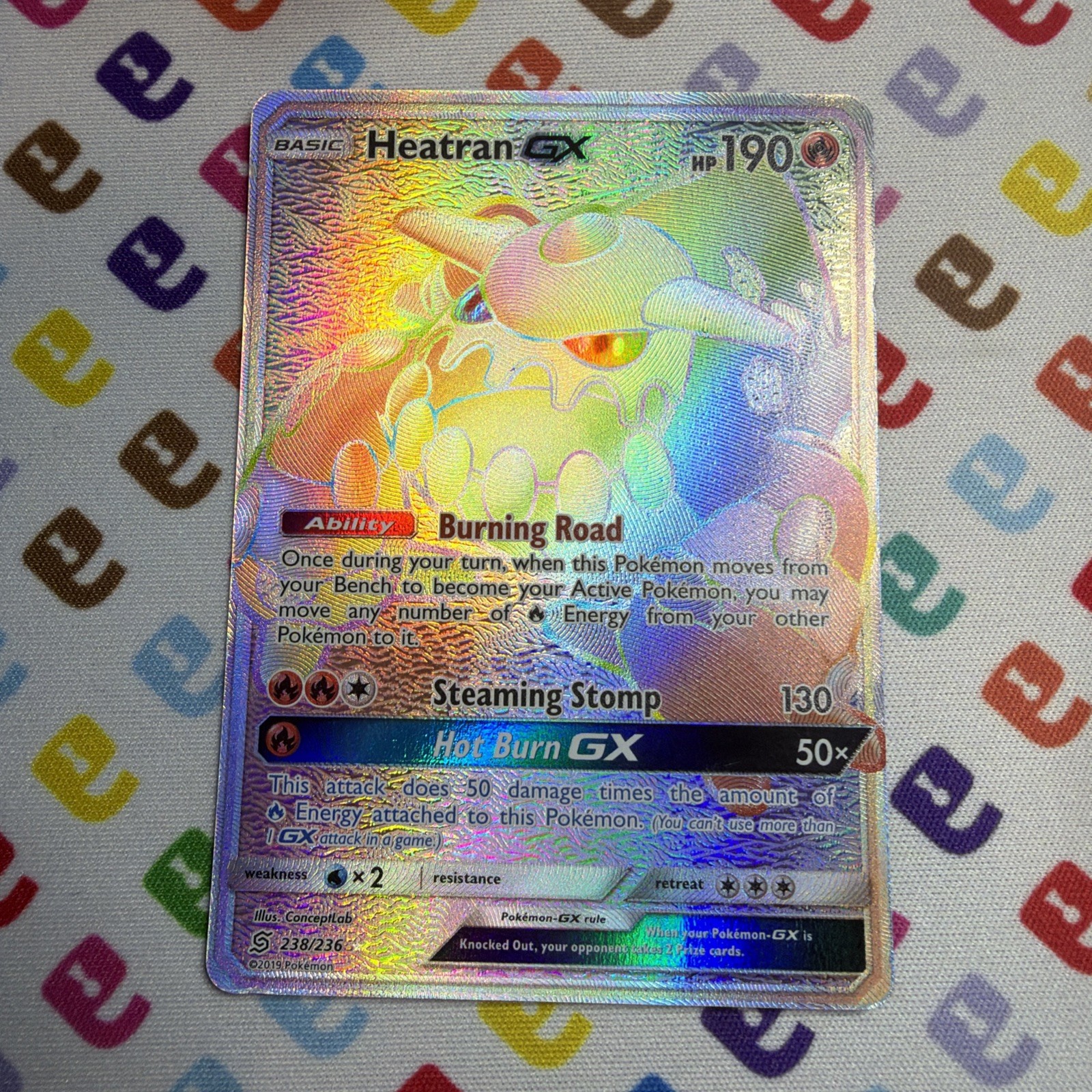 Heatran GX (Secret) Holofoil 238/236 DMG small creases