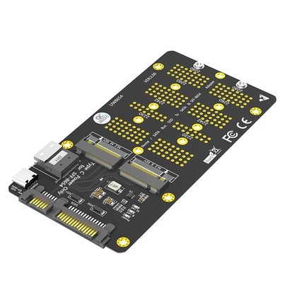 2in1 M.2 NVMe SSD SATA To SFF8654 And SATA Adapter Card Expansion Board