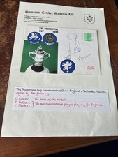 The Prudential Cup 1983 - England v Sri Lanka - Signed Botham Marks, Gower - FDC