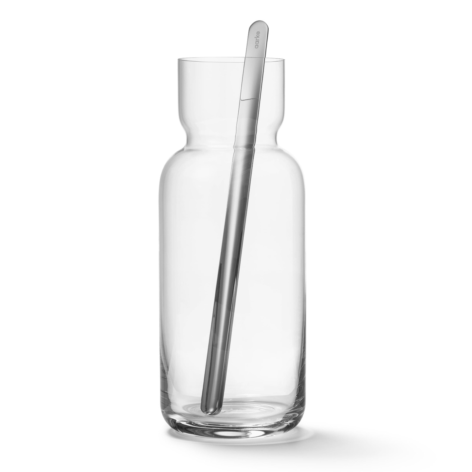 aarke Nesting Carafe, Caraffa in Vetro Cristallo (1,1 litri) + Cucchiaio (q6T)