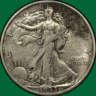 1933-S Walking Liberty Half Dollar Almost Uncirculated AU Coin #33017