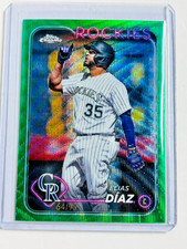 2024 Topps Chrome Green Wave Refractors #287 Elias Diaz /99 Colorado Rockies