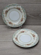 Pair of Jyoto 7 3/8" Salad Plates Floral Occupied Japan