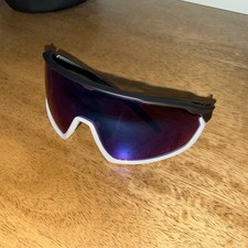 Roka CP-1X Sunglasses Black/White Frame Mirrored Purple Lens
