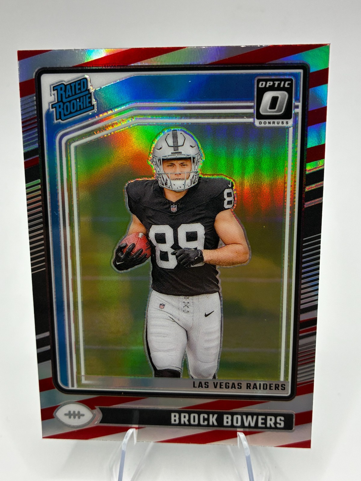 2024 Donruss Optic - Brock Bowers Freedom Parallel SSP Rated Rookie #215 Raiders
