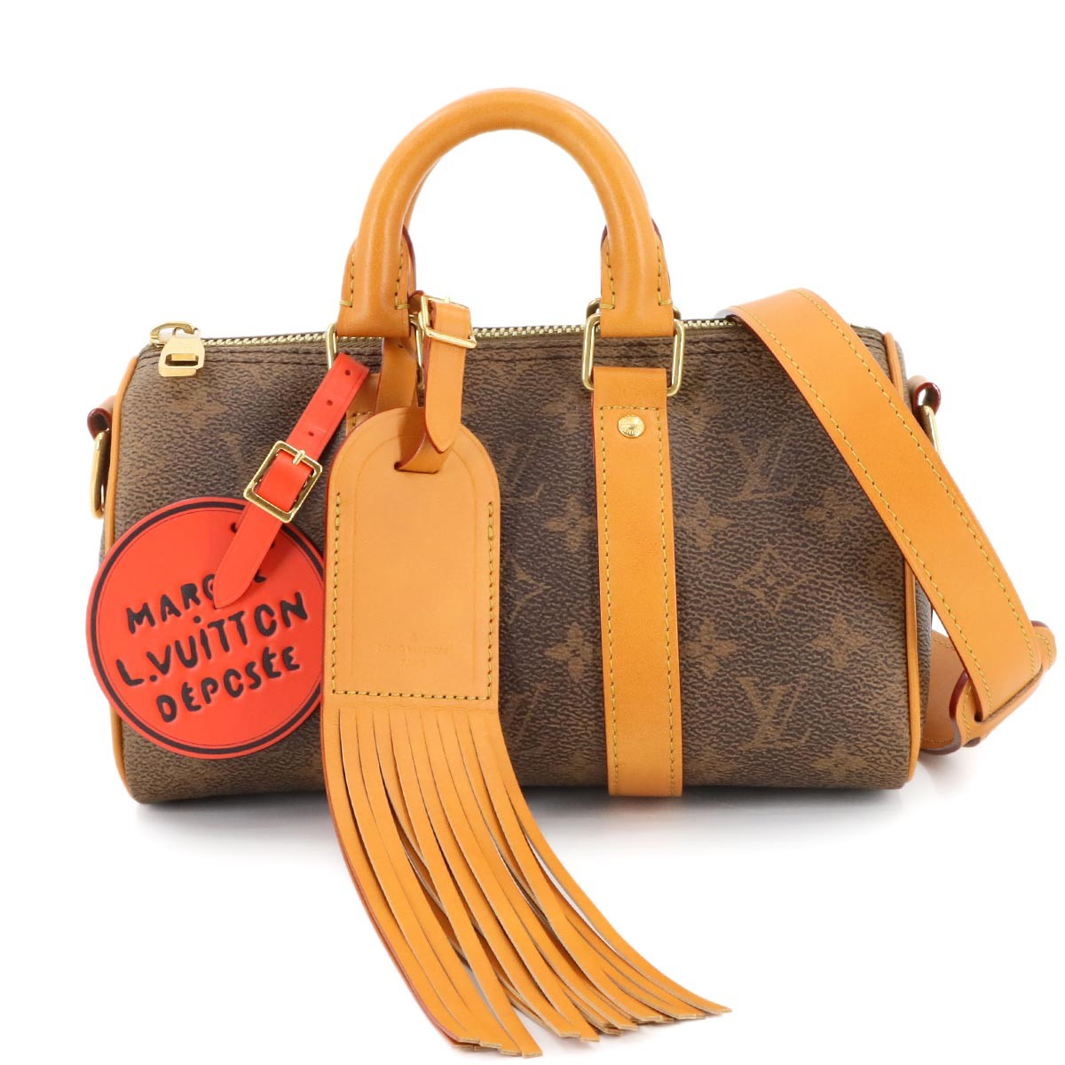 LOUIS VUITTON Monogram Dust Keepall Bandouliere 25 2way Bag M11542