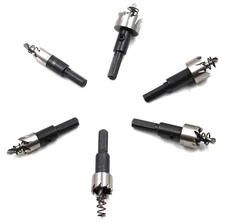6 Pcs HSS Drill Bit Hole Saw Set for Stainless Steel Metal Cutter Cutting Hol...