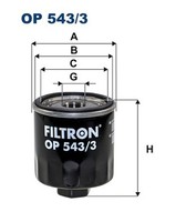 ÖLfilter Filtron Op 543/3 Anschraubfilter FüR Ford V363 Transit M22X1.5-6H Fcd