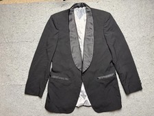 Vintage Christian Dior Tuxedo Jacket Mens 40R Black Shawl Lapel Blazer Formal