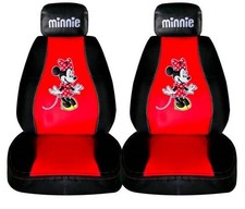 Disney Minnie Mouse Seat Covers Front Pair Limited Edition Faux Leather Superb