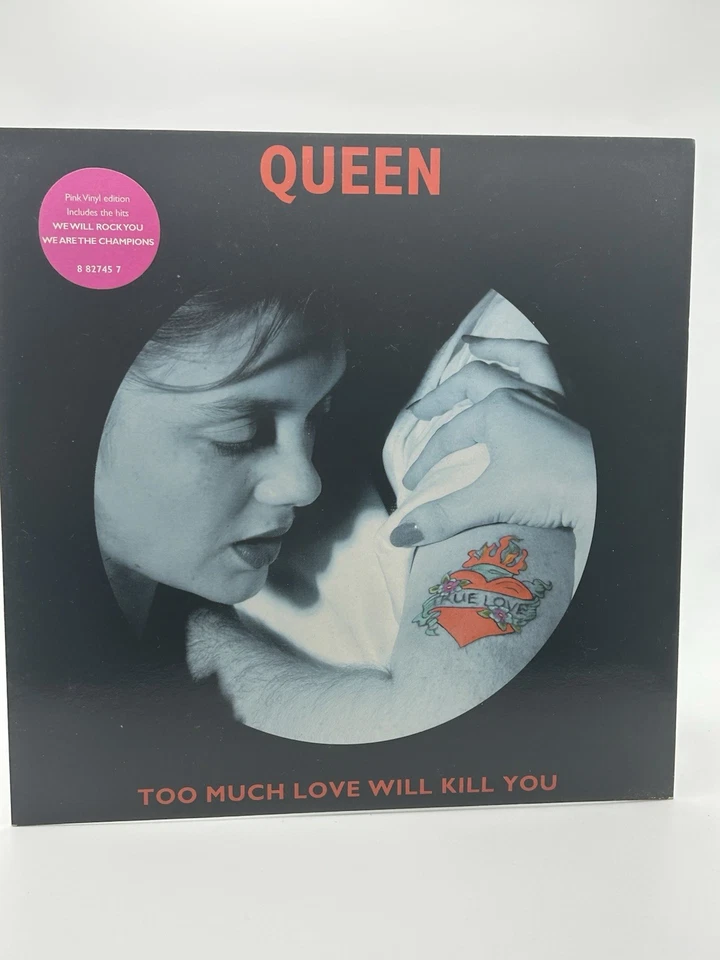 Queen Too Much Love Will Kill You 7”ps Limited Pink Vinyl With Promo Sticker New - Image 2 of 4
