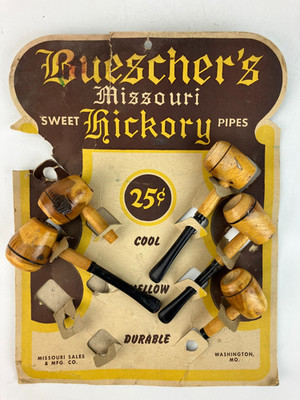 Buescher's Pipes Sweet Hickory & Counter Top Store Display (Vintage)