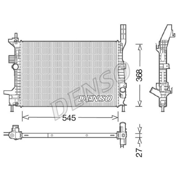 Denso KüHler WasserküHler FüR Ford C-Max II Focus III Turnier DXA/CB7 Dxa/Ceu-image