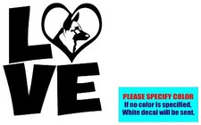 LOVE with German Shepherd Dog Vinyl decal sticker Car Truck Window Laptop 6"