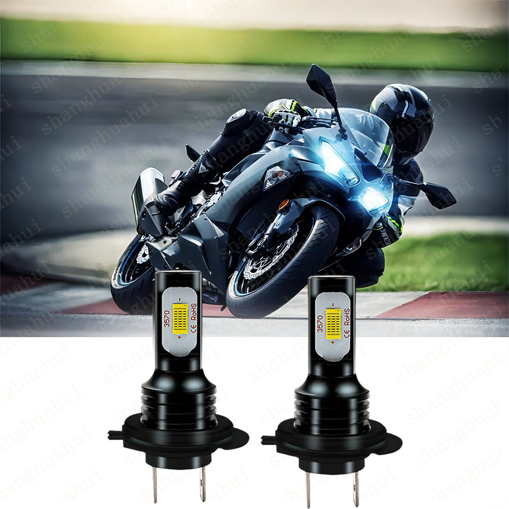 For Kawasaki ZX6R ZX636 2013-2020 - 2PC H7 White LED Headlight