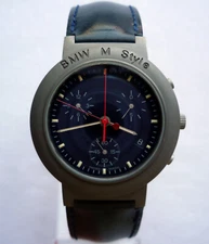 BMW M Style Power Motorsport Racing Titanium Accessory Sport Watch Chronograph