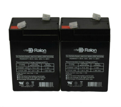 Raion 6V 4.5Ah Replacement Battery For Dongjin DJ6-5.0 - 2 Pack