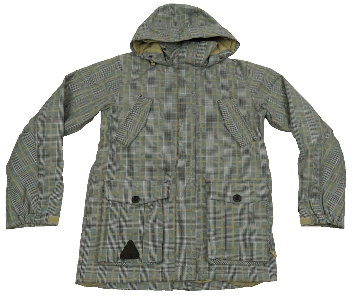 Burton Dryride Snowboard Ski Insulated Plaid Mens Hooded Full Zip