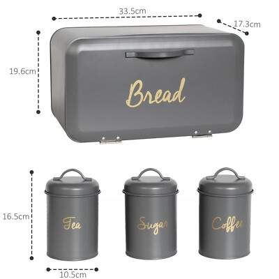 Brotkasten & Tee Kaffee Zucker Kanister Küche Organizer Aufbewahrung passend