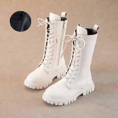 Winterstiefel Schuhe 27-37 Mädchen Kinder weiss creme warm