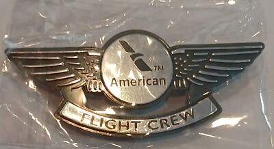 American Airlines Flight Crew Plastic & Metal Pin Kiddie Junior Wings Kids TM