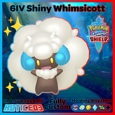 WHIMSICOTT ✨ Ultra SHINY 6IV ✨ Pokemon SWORD and SHIELD lv100 EVs +MasterBall