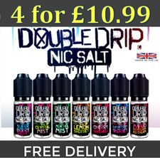Double Drip Salt Nic Salts *4x10ml for �10.99* All Flavours- 10mg 20mg
