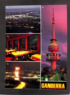 B4279 Australia ACT Canberra Black Mountain Tower 5 Night Images NCV postcard