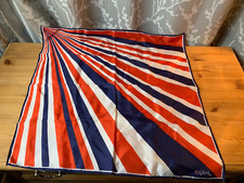 Vintage VERA NEUMANN Scarf RED White Blue  "Scarves by Vera"