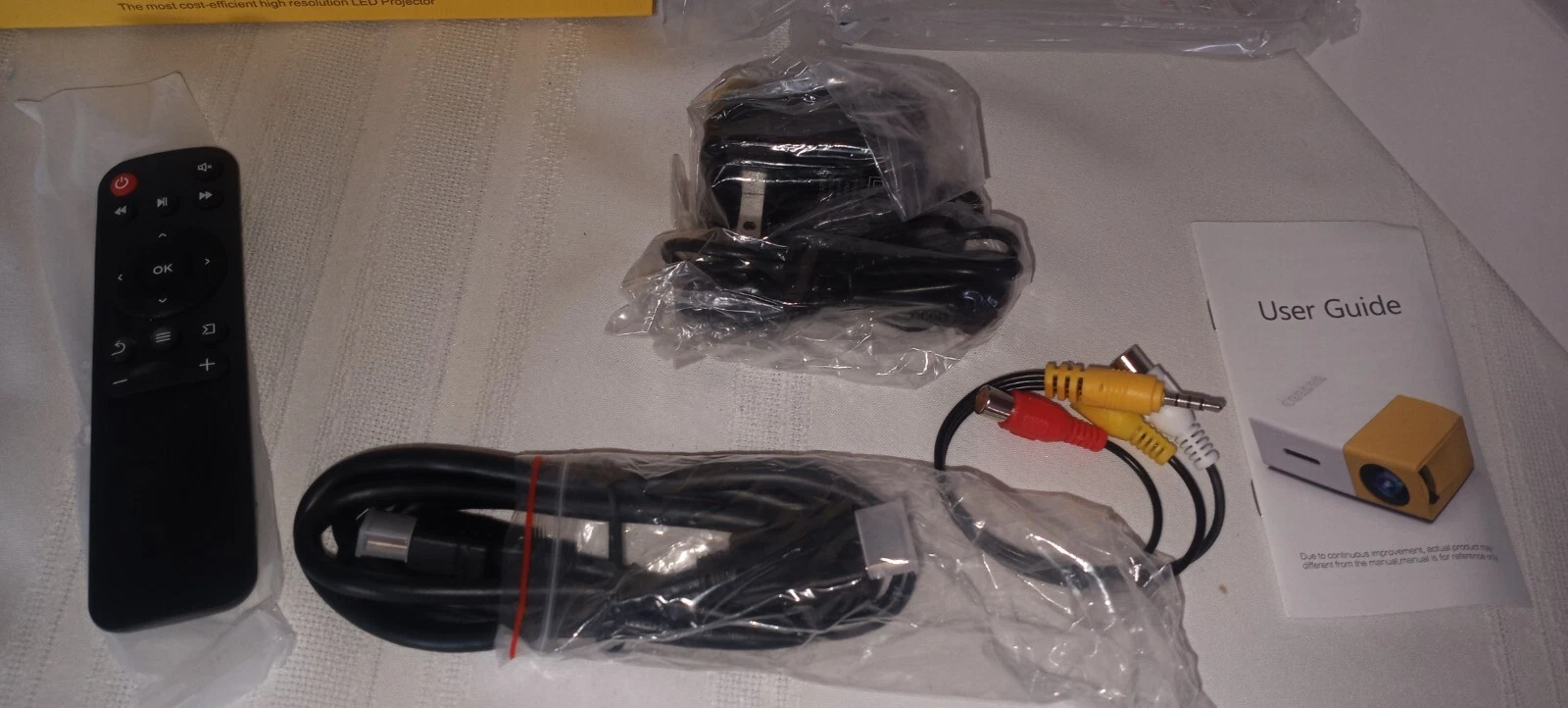 MINI PROYECTOR LED ROHS YG300 CONTROL REMOTO HDMI & AV, CABLES Y GUÍAS, PAQUETE, EN CAJA - Foto 10 de 13
