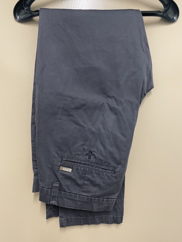 A|X Armani Exchange Men's Slim Fit Cotton Chino Pants, Gray, Size 34x32