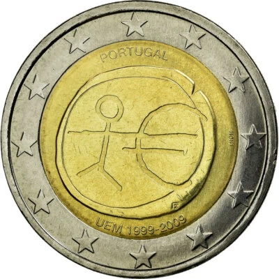 [#720142] Portugal, 2 Euro, European Monetary Union, 10th Anniversary, 2009, SUP - Photo 1/2